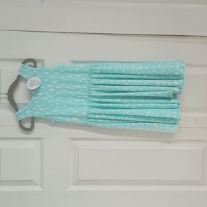 NWT Dot Dot Smile Teal with Rain Drops Tank Top Twirl Dress
